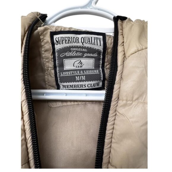 Members Only Lifestyle & Line tan hooded sleeveless puffer vest jacket size M - Picture 5 of 5
